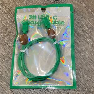 3ft usb - c to usb - c football charm cable